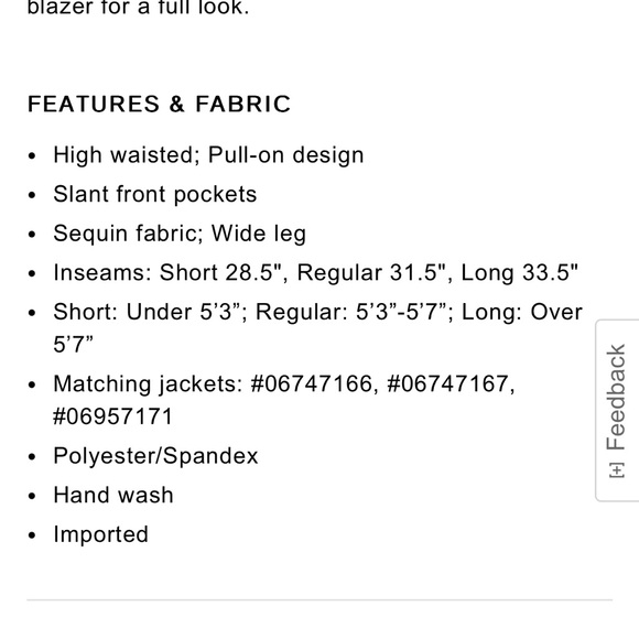 Women's Sequin Wide-Leg Pants - Black - Picture 5 of 5